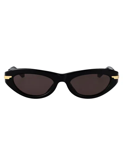 Bottega Veneta Bv1368s Sunglasses In Black-gold-grey
