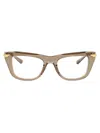 Bottega Veneta Bv1370o Glasses In Brown-gold-transparent