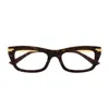 Bottega Veneta Bv1371o Linea Ribbon 002 Havana Gold Glasses In Brown