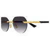 Bottega Veneta Glaze Rimless Sunglasses In Gold