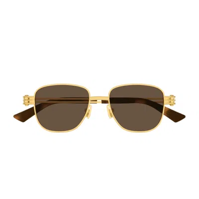 Bottega Veneta Bv1380s Linea Other 003 Gold Brown Sunglasses
