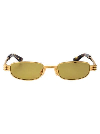 Bottega Veneta Bv1381s Sunglasses In Gold-gold-yellow