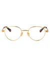 Bottega Veneta Gold-gold-transparent Metal Glasses