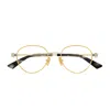 Bottega Veneta Bv1382o Linea Ribbon 002 Gold Transparent Glasses