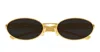 Bottega Veneta Bv1386s Sardine Linea Signature Icons 001 Gold Grey Sunglasses In Gold