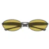 Bottega Veneta Ruthenium-ruthenium-yellow Metal Sunglasses In Yellow
