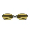 Bottega Veneta Bv1386s Linea Signature Icons 002 Ruthenium Yellow Sunglasses