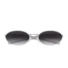 Bottega Veneta Bv1386s Linea Signature Icons 003 Silver Grey Sunglasses