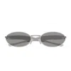 Bottega Veneta Bv1386s Sardine Linea Signature Icons 007 Silver Grey Sunglasses In Gray