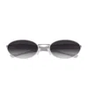 Bottega Veneta Bv1386s Linea Signature Icons 003 Silver Grey Sunglasses In Gray