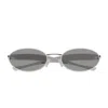 Bottega Veneta Bv1386s Sardine Linea Signature Icons 007 Silver Grey Sunglasses In Silver