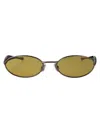 Bottega Veneta Ruthenium-ruthenium-yellow Metal Sunglasses In Multi