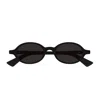 Bottega Veneta Bv1388s Linea Ribbon 001 Black Grey Sunglasses In Black