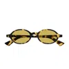 Bottega Veneta Bv1388s Linea Ribbon 002 Havana Yellow Sunglasses In Neutral