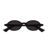 Bottega Veneta Bv1388s Linea Ribbon 001 Black Grey Sunglasses In Black