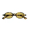 Bottega Veneta Bv1388s Linea Ribbon 002 Havana Yellow Sunglasses In Neutral