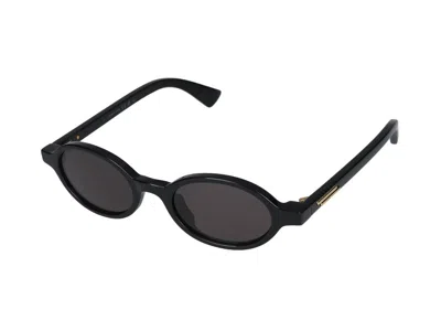 Bottega Veneta Bv1388s Oval Acetate Sunglasses In Black