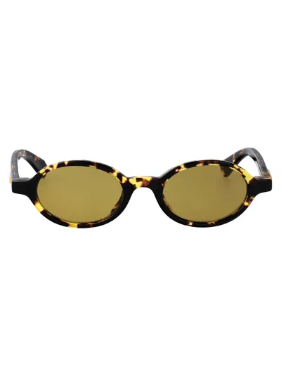 Bottega Veneta Bv1388s Oval Acetate Sunglasses In Multi