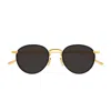 Bottega Veneta Bv1389s Linea Ribbon 001 Gold Grey Sunglasses In Gold