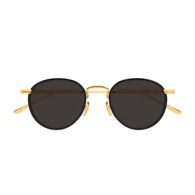 Bottega Veneta Bv1389s Linea Ribbon 001 Gold Grey Sunglasses