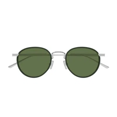 Bottega Veneta Bv1389s Linea Ribbon 003 Silver Green Sunglasses