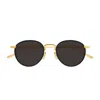 Bottega Veneta Bv1389s Linea Ribbon 001 Gold Grey Sunglasses In Gold