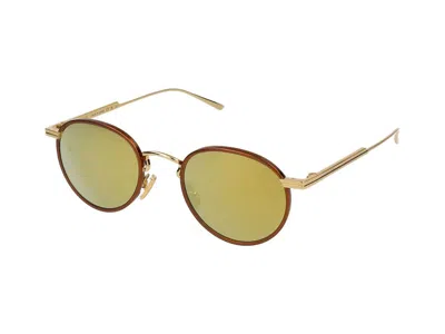 Bottega Veneta Bv1389s Round Metal Frame Sunglasses In Green