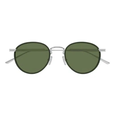 Bottega Veneta Bv1389s003 Silver Silver Green In Orange