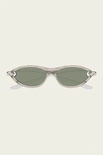 Bottega Veneta Bv1390s-005 Silver Green In Purple
