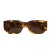 Bottega Veneta Bv1400s Linea Intrecciato Sunglasses In Brown