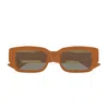 Bottega Veneta Bv1406s Linea Ribbon 004 Brown Grey Sunglasses In Brown