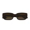 Bottega Veneta Bv1406s Linea Ribbon Sunglasses In Brown