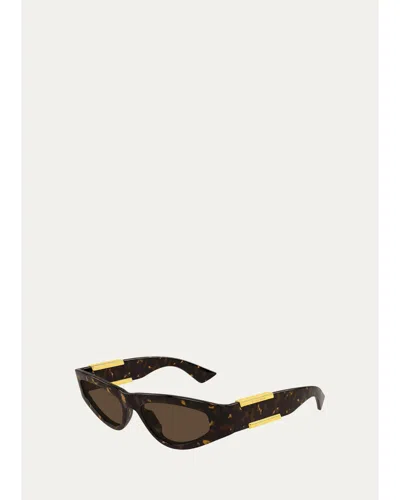 Bottega Veneta Bv1407s 53mm Cat-eye Sunglasses In Havana
