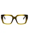 Bottega Veneta Green-green-transparent Recycled Acetate Glasses In Multi