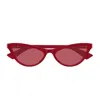 Bottega Veneta Eyewear Classic Cat Eye Sunglasses In Red