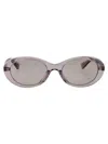 Bottega Veneta Grey-grey-grey Recycled Acetate Sunglasses In Red