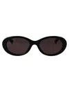 Bottega Veneta Black-black-grey Recycled Acetate Sunglasses In Black