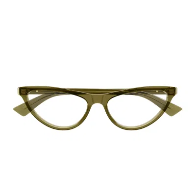 Bottega Veneta Bv1416o Linea Ribbon 003 Transparent Green Glasses