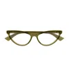 Bottega Veneta Bv1416o Linea Ribbon Eyeglasses In Green