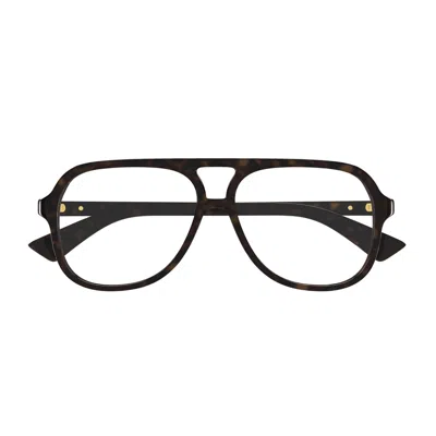 Bottega Veneta Bv1417o Linea Ribbon 002 Havana Glasses In Brown