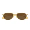 Bottega Veneta Bv1419s Linea Signature Icons Sunglasses In Brown
