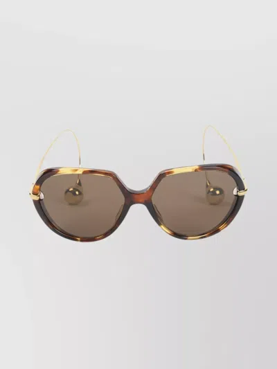 BOTTEGA VENETA BV1436S ROUND FRAME SUNGLASSES