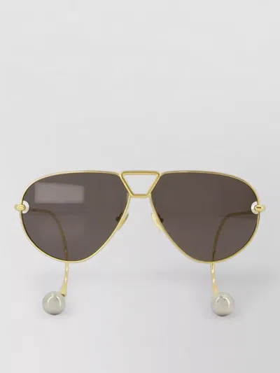 Bottega Veneta Gold-gold-grey Metal Sunglasses In Black