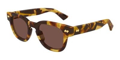 Bottega Veneta Bv1441s 002 Occhiali Da Sole Tartarugatishell Per Uomo In Brown