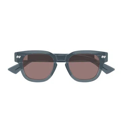 Bottega Veneta Bv1441s Linea Intrecciato 003 Grey Brown Sunglasses In Pattern