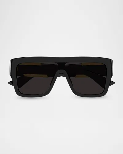 Bottega Veneta Bv1451s-001 Acetate Rectangle Sunglasses In Pattern