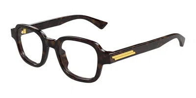 Bottega Veneta Bv1462o 007 Men's Glasses Tortoiseshell Size 48 - Free Lenses - Blue Light Block Available In Black