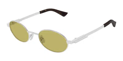 Bottega Veneta Bv1470s 003 Occhiali Da Sole Argentati Per Uomo In Silver