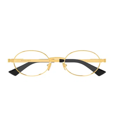 Bottega Veneta Bv1470s Linea Ribbon 005 Gold Glasses In Pink