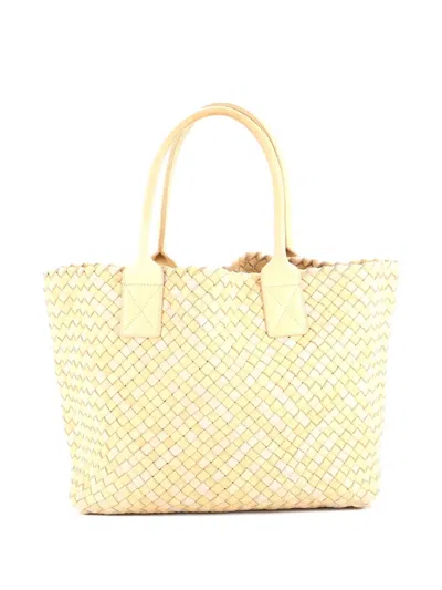 Pre-owned Bottega Veneta Cabat Intrecciato Nappa Small Tote Bag In Multi